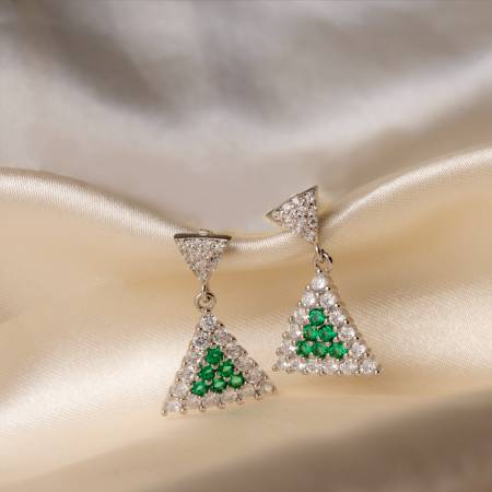 Luminous Triangle Elegance Studs 1