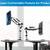 HUANUO Dual Monitor Stand Height Adjustable Monitor Mount 13" to 27" 14 thumbnail