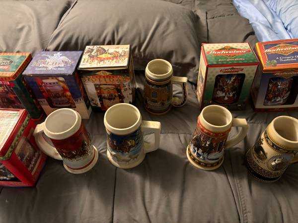 Budweiser Holiday Steins 1