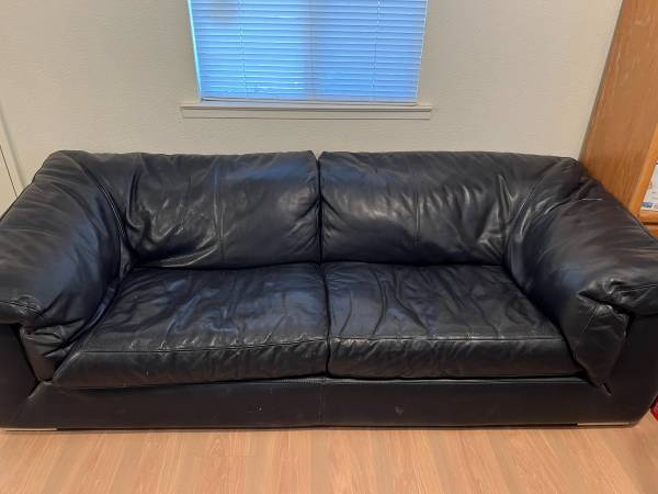 Faux Leather Couch 1