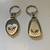 KEYCHAIN SET His & Hers w/ LARGE CUBIC ZIRCONIUM 1 thumbnail