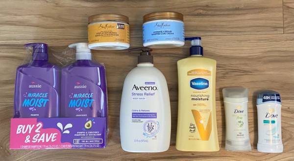 Shea Moisture, Aveeno, Aussie, Vaseline, and Dove Products 1