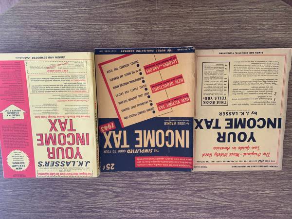 Three Vintage Income Tax Books 1