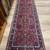 Kashan Wool Runner Rug with Red Rrounded Navy Border. 1 thumbnail