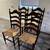 (4) Wooden Ladderback Chairs with Woven Rush Seats 2 thumbnail