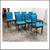 Mid 20th Century Heywood Wakefield Teal Dining Room Chairs, Set Of Eig 3 thumbnail