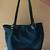 Garnet Hill Blue and Brown Tote Bag Made In Italy 4 thumbnail