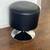 Modern Black Faux Leather Swivel Round Ottoman Stool 2 thumbnail