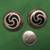 Sterling Silver Big Clip on Earrings with onyx Stones 1 thumbnail