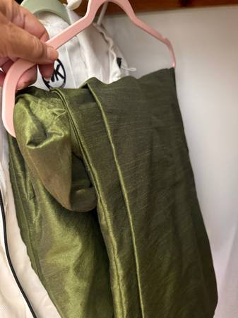 Four panel drapes green beautiful color and material 1