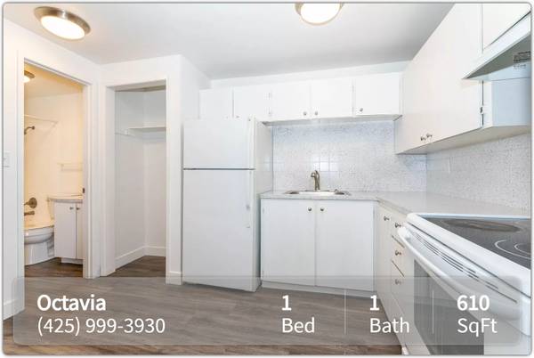 $1,495 / 1br - 610ft2 - Unlock a world of comfort: Stellar 1 BR, 610 Sq Ft homes. (Shoreline)63808059201153120
