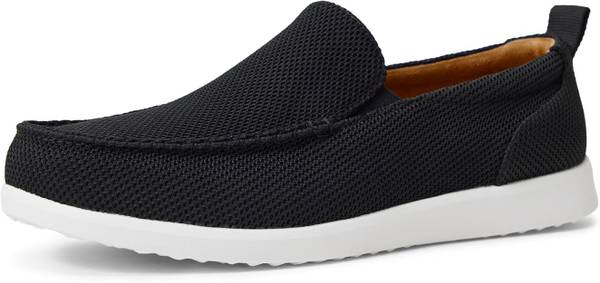 Amazon Essentials Men's Slip On Deck Shoe Loafers, Black, Size 9.5M 1