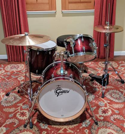 Gretsch Catalina Club 4pc Drum Kit + Zildjian K Ride & Sabian Hi-Hats 1