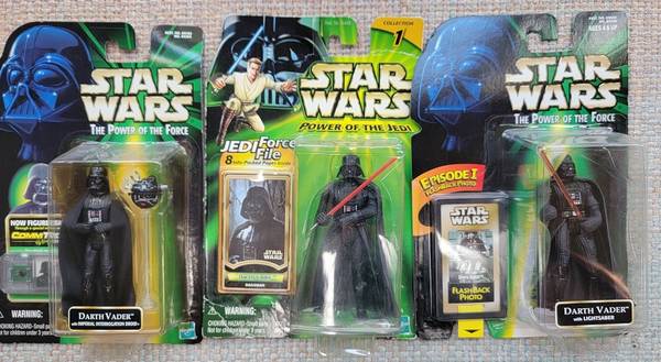 Star Wars Hasbro Episode 1 Darth Vader Set of 3 Comm Tech Figurines 1