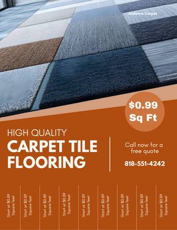 Carpet Tiles Only $0.99 per Sq Ft! 1