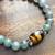 Natural tiger eye stone jadeite and amber bracelet 2 thumbnail