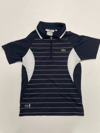 Lacoste Andy Roddick Black White Tennis Polo Shirt size 8 1