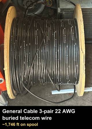 Telecom Cable on Spools - Buried Service Wire & RG11 Coax $50-$350 1