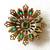 Vintage Trifari "emerald" rhinestone pin or brooch 2 thumbnail