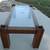 Vintage Red Oak Coffee Table - Glass Top - Custom Made - Vintage 6 thumbnail