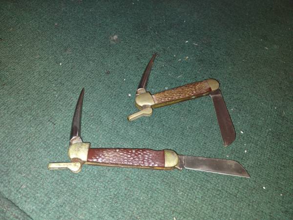 Pair camillus new york riggers sailors marlin spike folding pocket kni 1