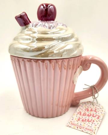 Sheffield Home 3D Figural 18 oz. Ceramic Cupcake Mug With a Cherry on 1