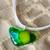 Fused glass pendant necklace with free earrings, new 1 thumbnail