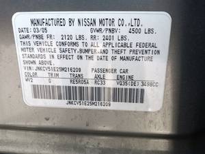 2005 G35 Infiniti Sedan "As Is" condition.  on Craigslist